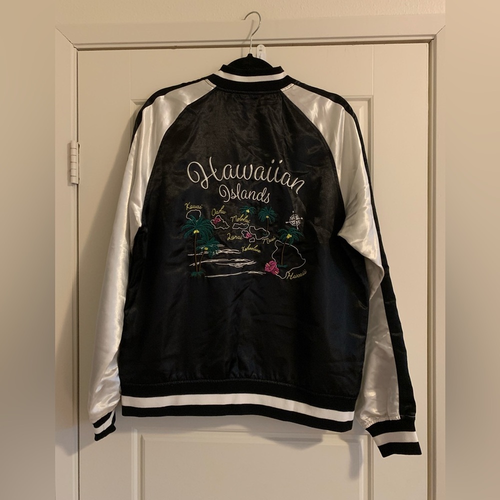 Vintage Hawaii Sukajan Embroidered Bomber Jacket